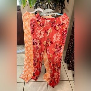 Festival Pants (1) Roxy, (1) Billabong Sz L